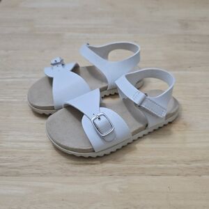 Girls Cat & Jack White Faux Leather Shaelyn Sandals Size 9